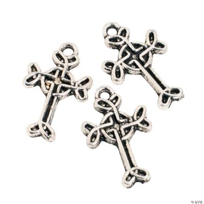 Silvertone Celtic Cross Charms
