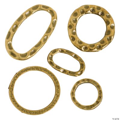 Antique Goldtone Hammered Ring Assortment