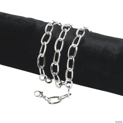 Silvertone Large Link Chain Necklaces