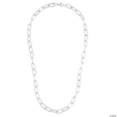 Silvertone Large Oval Link Chain Necklaces