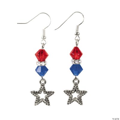 Red, White & Blue Crystal Earring Kit