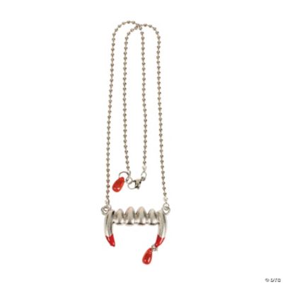 Silvertone Fangs Necklace Kit