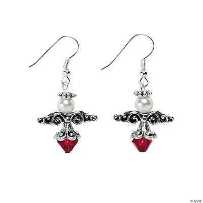 Silvertone Beaded Angel Earring Craft Kit