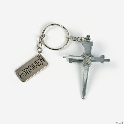 Silvertone Cross Key Chain Kit