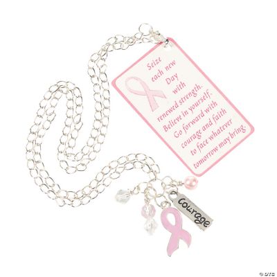 Pink Ribbon Necklace Kit With Card