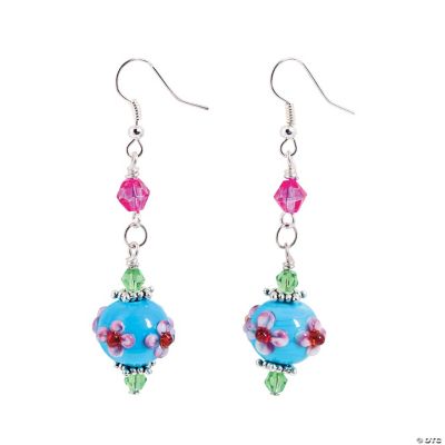 Tropical Flower Lampwork Earrings Kit