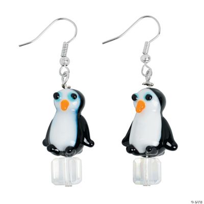 Penguin Lampwork Earring Kit