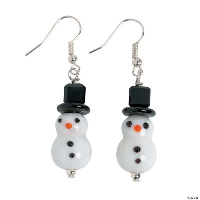 Snowman Lampwork Earring Kit