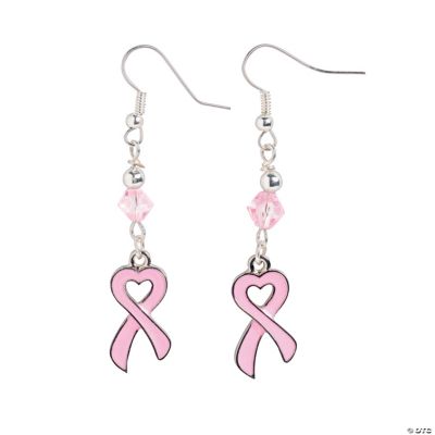 Heart Pink Ribbon Earrings Kit