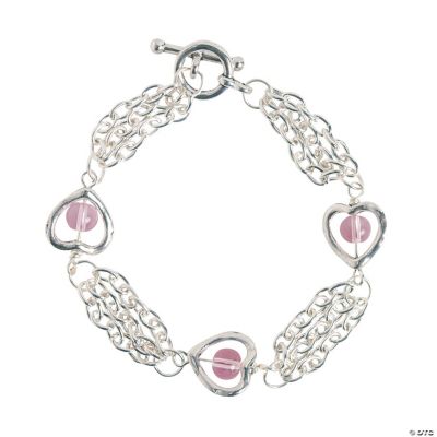 Silvertone Heart Bracelets Kit