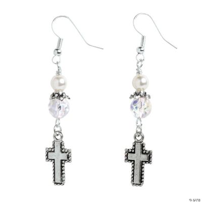 Silver Cross Earrings Kit