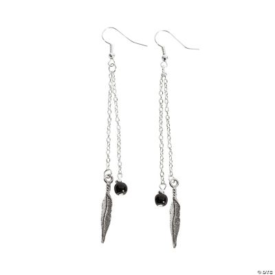 Silvertone Feather Charm Earrings Kit