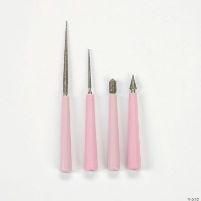 Pink Plastic-Handled Bead Reamer Set