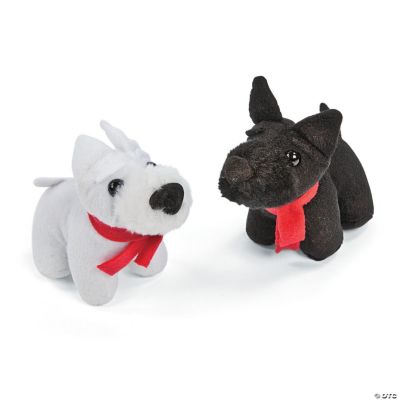 Plush Scottie Dogs With Scarf