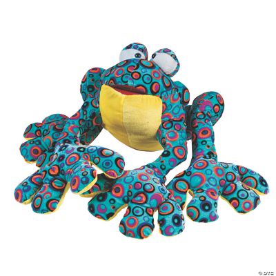 Plush Teal Spotted Frog
