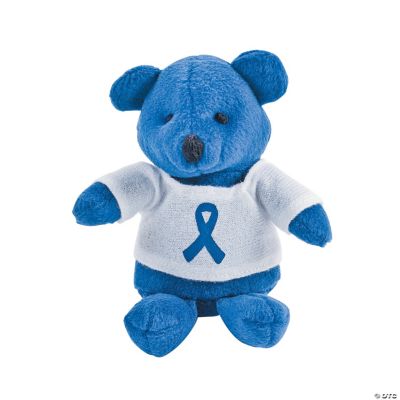 Plush Blue Awareness Ribbon Bears