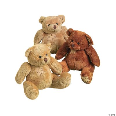 Plush Patchwork Bean Bag Bears