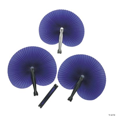 12 Blue Paper Fans