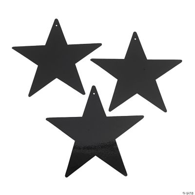 Black Large Twinkling Stars