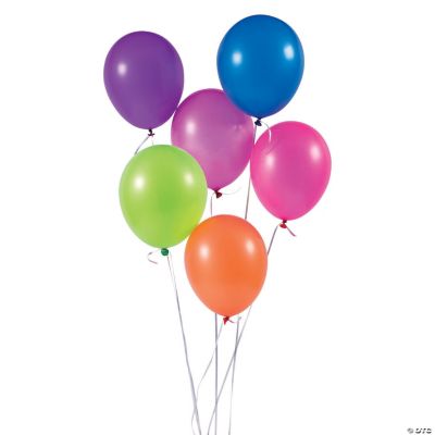 100 Pc. Latex Neon Balloon Assortment