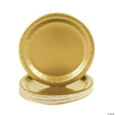 Metallic Gold Party Dessert Plates