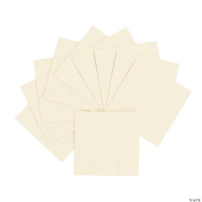 Ivory Beverage Napkins