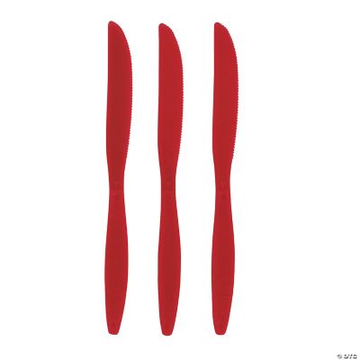 Plastic Real Red Knives