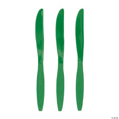 Plastic Kelly Green Knives