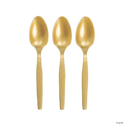 Metallic Gold Party Spoons