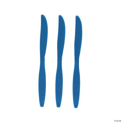 Plastic Royal Blue Knives
