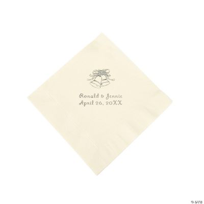 Silver Ivory Wedding Lunch Napkins (P)