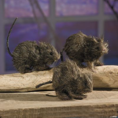 3 Realistic Hairy Rats