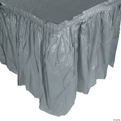 Silver Pleated Table Skirt