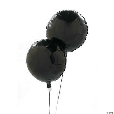 Black Round Mylar Balloon Set