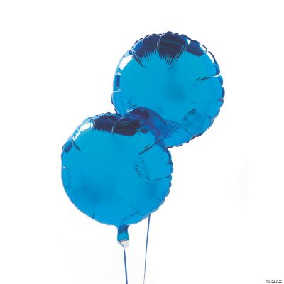 Blue Round Mylar Balloon Set