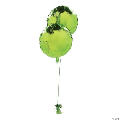 Green Round Mylar Balloon Set