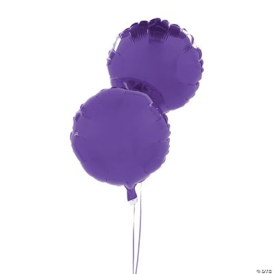 Purple Round Mylar Balloon Set