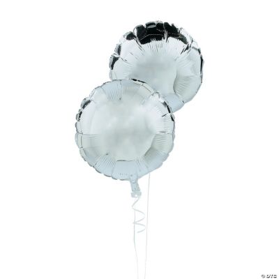 Silver Round Mylar Balloon Set