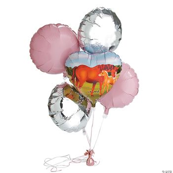 8 Piece Mare & Foal Birthday Balloon Set
