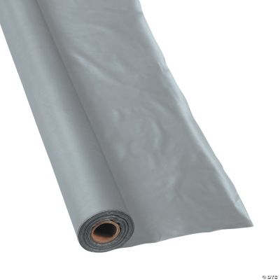 Metallic Silver Tablecloth Roll