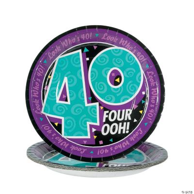 Look Who's 40! Plates