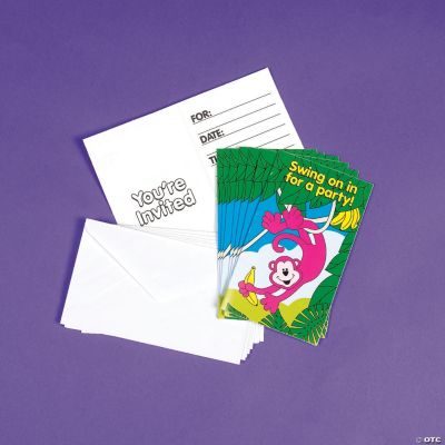 Neon Monkey Invitations