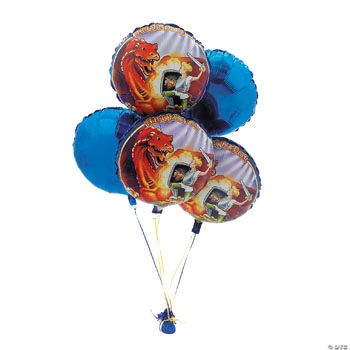 8 Piece Knight & Dragon Birthday Balloon Set