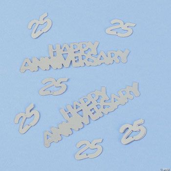 25th Silver Anniversary Confetti