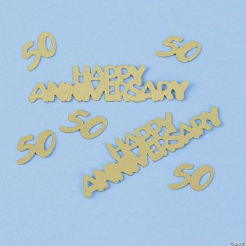 50th Gold Anniversary Confetti