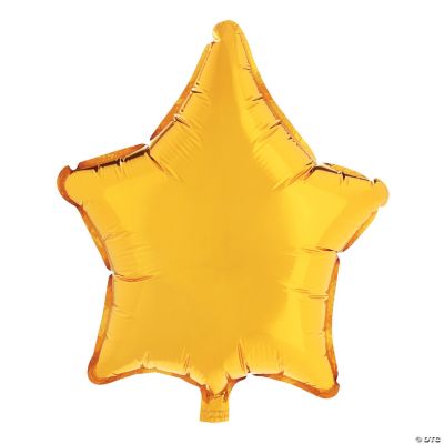 Gold Star-Shaped Mylar Balloons