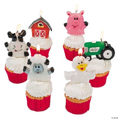 Farm Party Cake Topper Candles