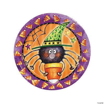 Candy Corn Spider Plates