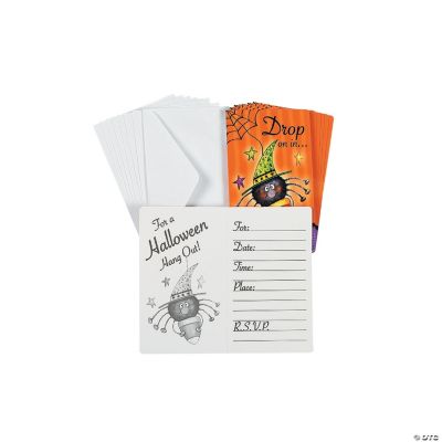 Candy Corn Spider Invitations