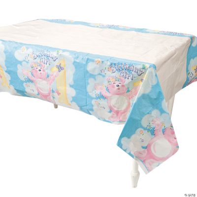 Pink Bear 1st Birthday Tablecloth